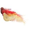 Set of 3 Red and Gold Birds On Clips for Christmas Decorations