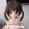 Cute Mushroom Bob Cut BJD Doll Bob Wig Braided Wig  For 1/3 1/4 1/6 Scale BJD Dolls