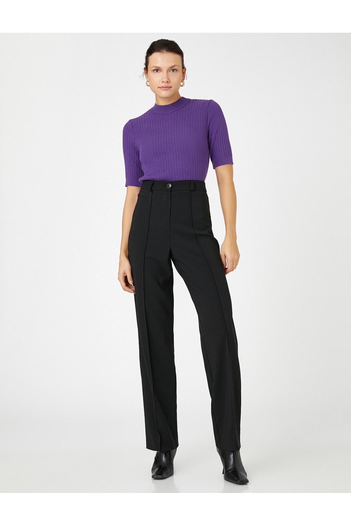 

Short Sleeve Knitwear Sweater Ribbed Cashmere Textured..