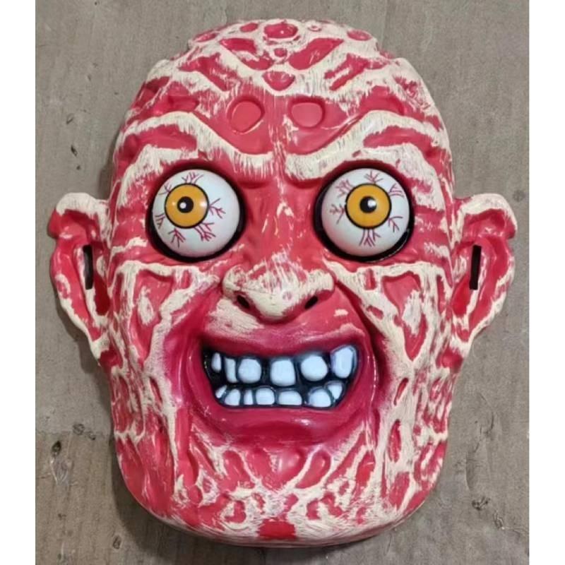 Gold Black Plastic Scary Skeleton Mask For Halloween And Costume Events** Red