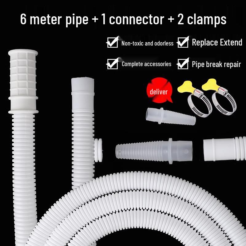 Uniwersalny wąż przedłużający rurę spustową i wlotową do klimatyzatorów i pralek