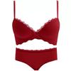 Women's Seamless Underwear Set: Small Chest Enhancement No Underwire Bra & Panty
