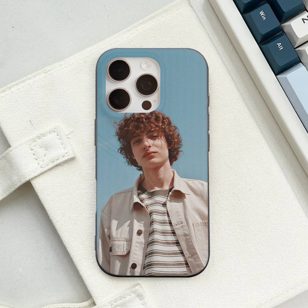 Finn Wolfhard Actor Singer For iPhone 17 16 15 Plus Pro Max 12 14 Plus 11 13 Wave Corrugated Stripe Funda Phone Cover