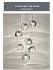Modern American Cherry Crystal LED Chandelier for Staircase or Restaurant