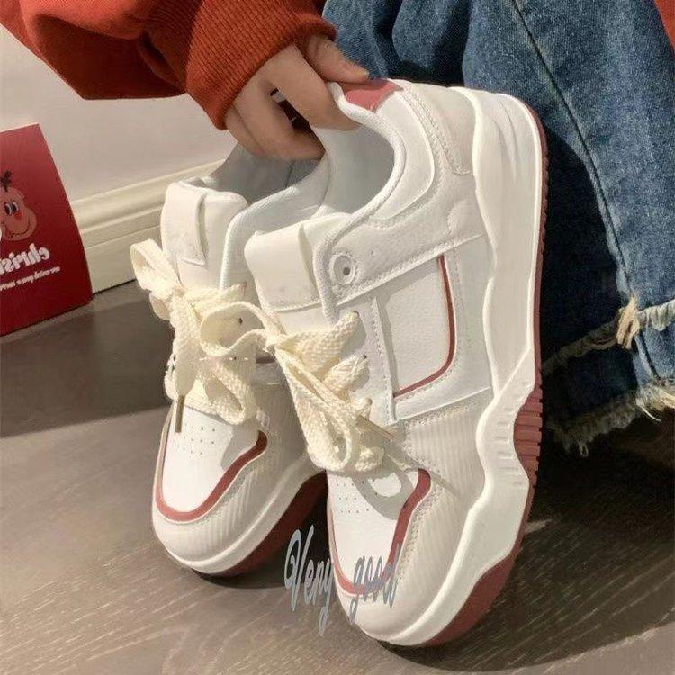

Весенние новые кроссовки для женщин и студентов, стильные и легкие, со шнуровкой, для отдыха и спорта, белые туфли 40