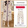 Breathable Maternity Nightgown with Built-in Bra for Labor, Breastfeeding, & Postpartum - Spring & Autumn Style