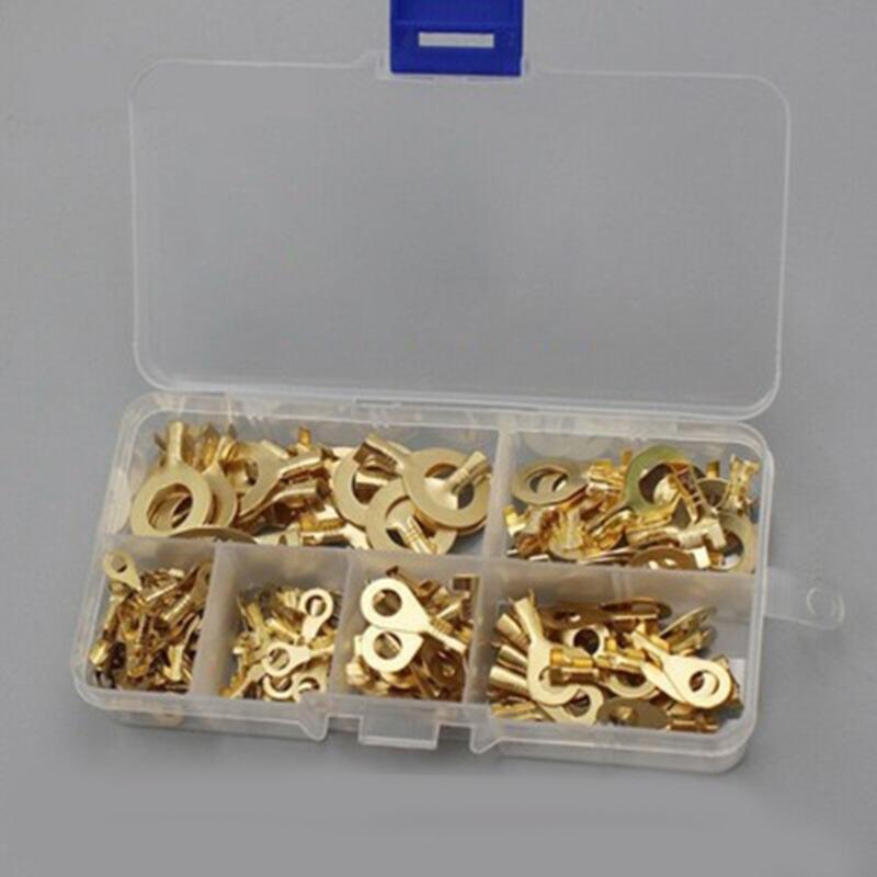 150Pcs Rings Crimp Cable Terminals Metal Wire Connectors Rings Cable Lugs Crimp set for Crimp Solid wire Enduring