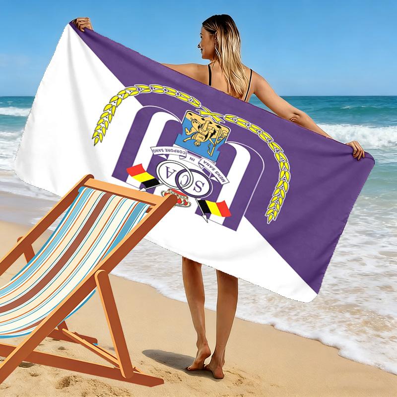 Anderlecht Print 2D Flat Print Beach Towel, Large Soft Quick Dry Towel for Beach Camping SwimmingZSTJ0915123