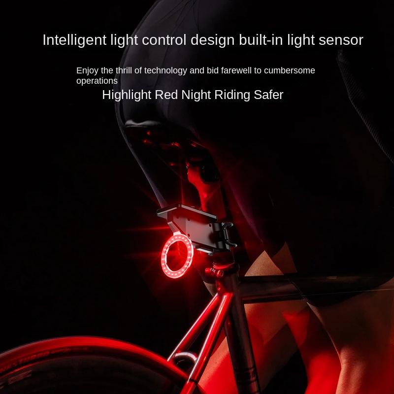 Neues Wasserdichtes Fahrradbrems-Rücklicht 3 Lichtmodi Solarenergie Fahrrad Rücklicht Hohe Helligkeit Warn-Rücklicht MTB Straße