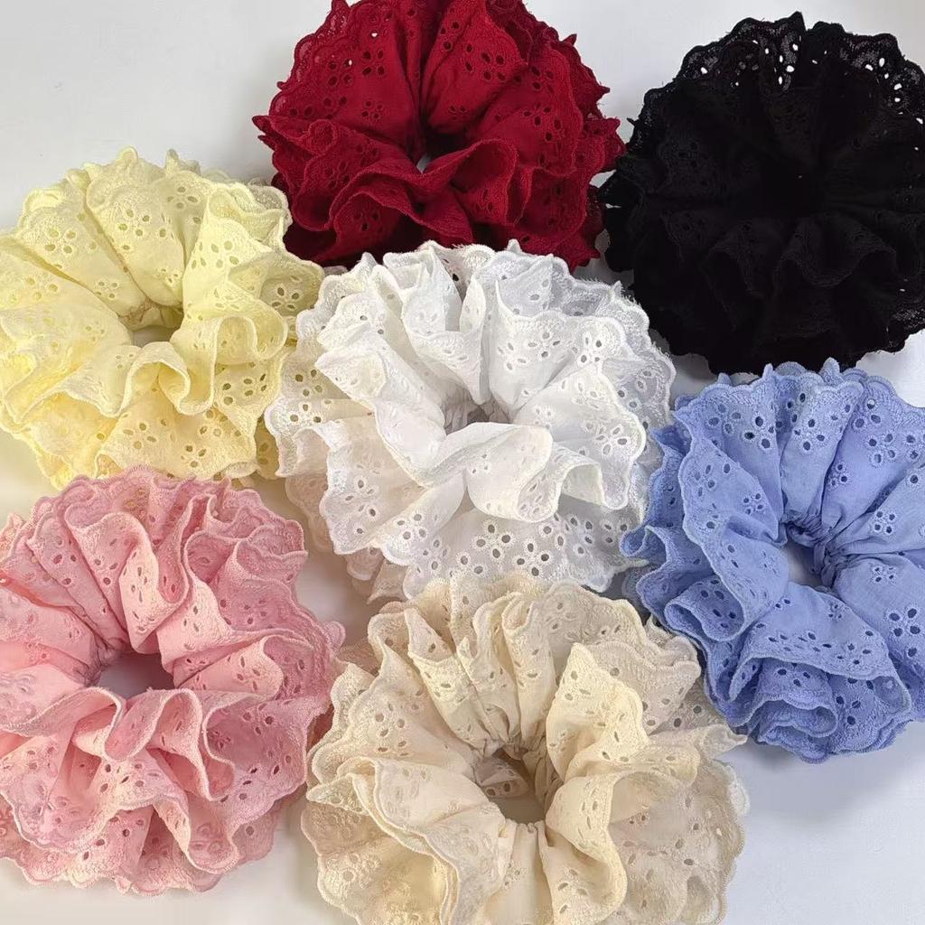 Lolita Lace Scrunchies Four Layer Ponytail Holder Hair Ties Elastic Hair Rope For Women Girls Hair Accessories
