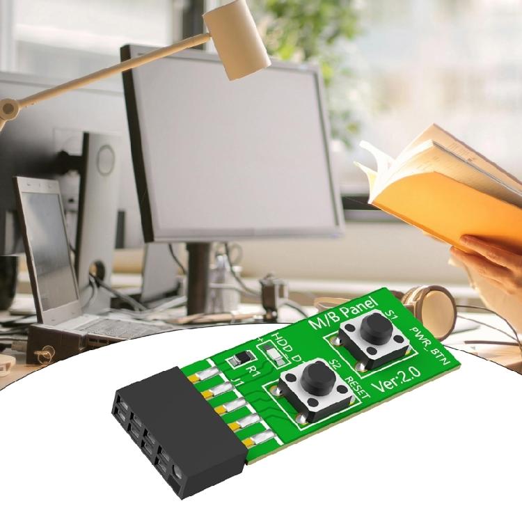 DIY PC Assembly Tool Reliable 10Pin Mainboard Switching Tester Switching Board Adapter With Resets Button Accessory