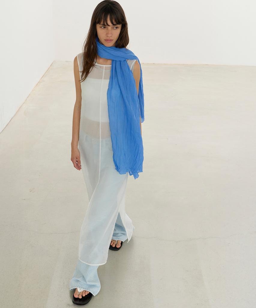 Leuba Sheer Layered Maxi Dress - White