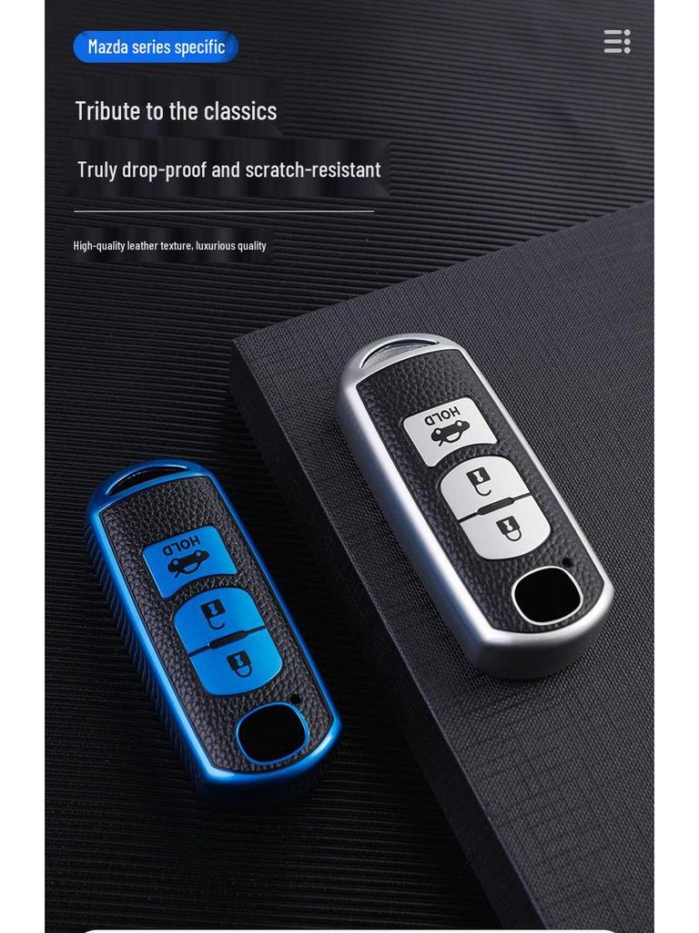 Mazda Schlüsselhülle für Axela, CX4, Atenza, CX5 - TPU Lederoptik