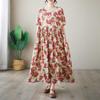 Simple Fashion Summer New Plus Size Round Neck Printed Dresses