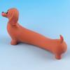 Stretch Dachshund Dog Figure for Twisting Pulling Bending TPR Sand Filled Dog Figure  Stress Relief