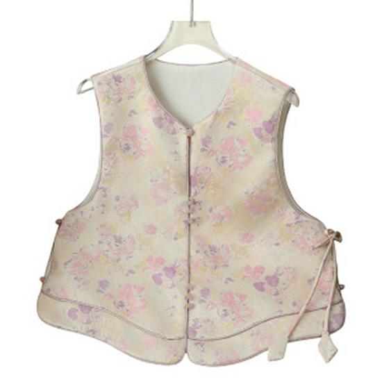 Elegant Women s Sleeveless Tang Suit Vest - Chinese National Style for Spring and Autumn 3XL