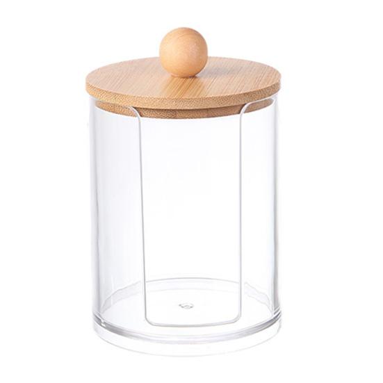 Storage Box Cotton Swabs Organizer with Lid Transparent Design Multipurpose Cotton Balls
