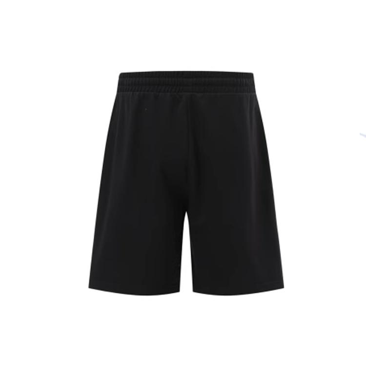 Reebok Solid Color Lace-Up Knitted Soft Comfortable Casual Shorts Unisex shorts Black 24SRM605UGH0