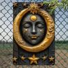 Vintage Moon Sun 2D Flat Metal Sign 1pc Retro Foil Art Tin Plaque Home Wall Decor