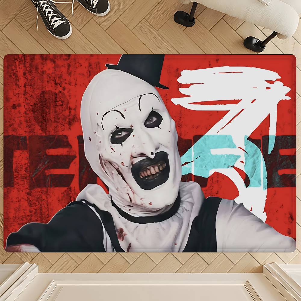 Horror Movie Terrifier Floor Mat INS Style Soft Bedroom Floor House Laundry Room Mat Anti-skid Household Carpets