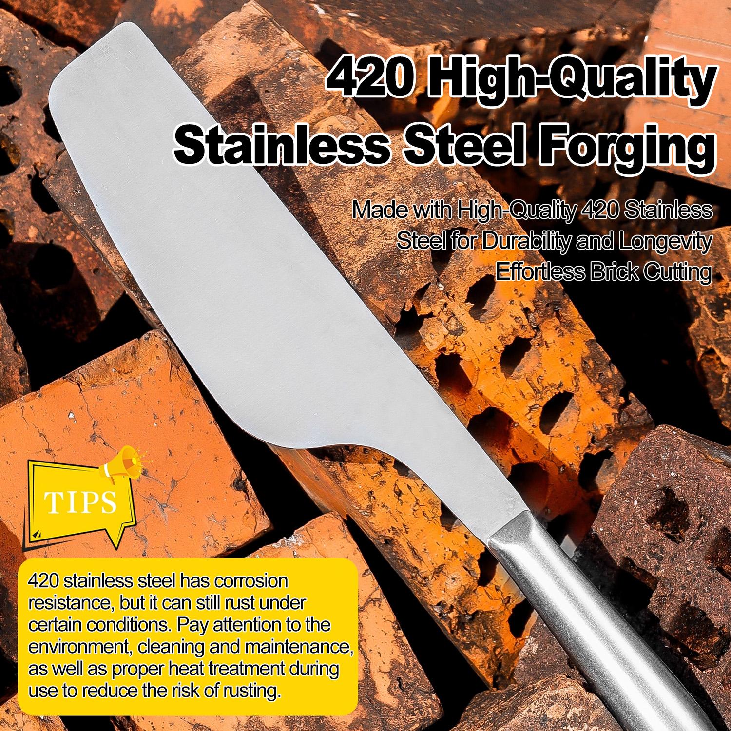 

Stainless Steel Double-Sided Brick Cutter, All Steel Brick Masonry, Wall Bricklayer, Mud Cutter, Integrated Bricklayer,Thickened Square head