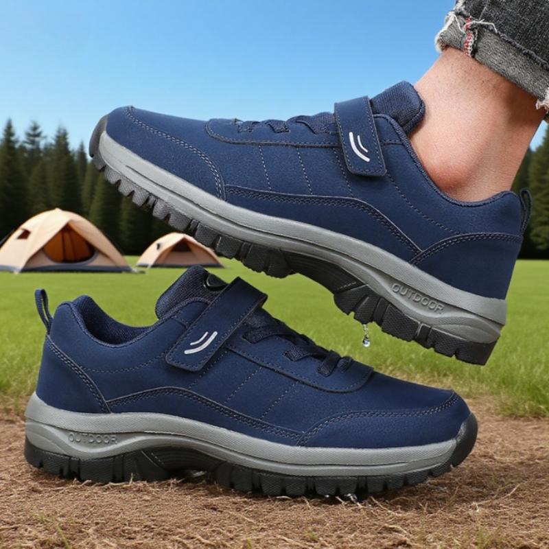 Men's Sneakers Waterproof Comfortable Durable Walking Shoes Classic Solid Color Outdoor Camping Off-road Shoes Chunky Sneakers