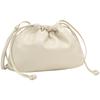 Calvin Klein Fashion Elegant Minimalist Textured Letter Drawstring Cloud Bag Shoulder Bag Medium Women bags Khaki Beige 4K3060G-PD7
