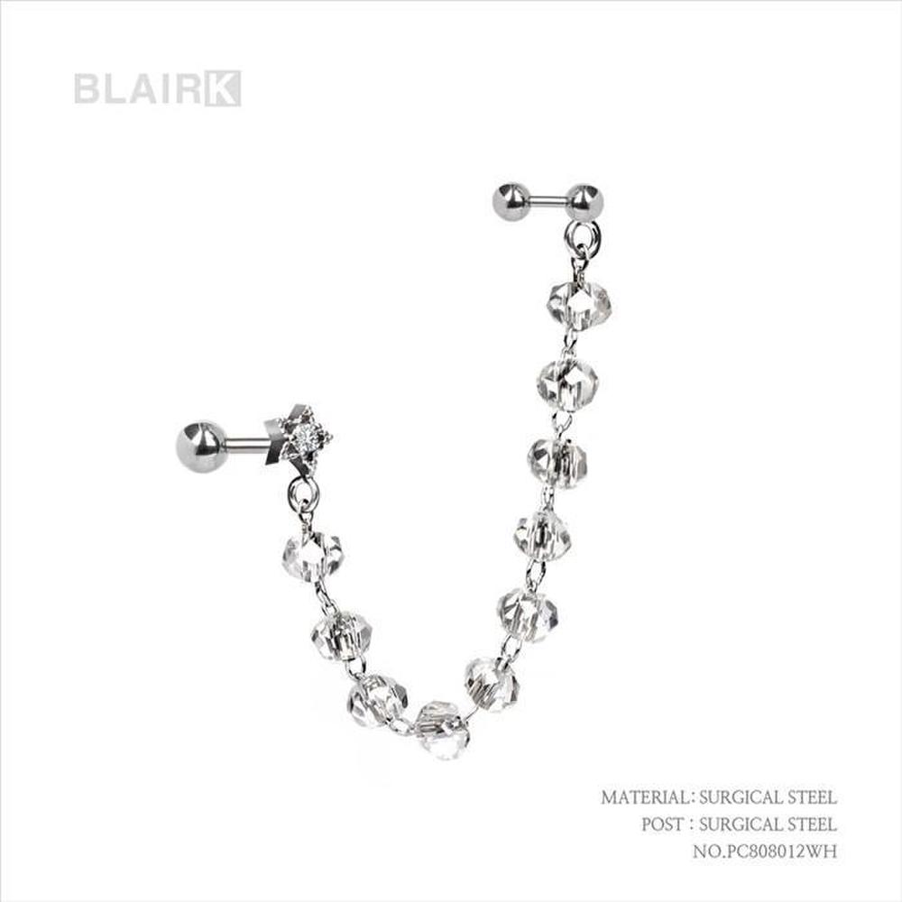 

[] Star Transparent Bead Surgical Steel Chain Piercing (S1968472)