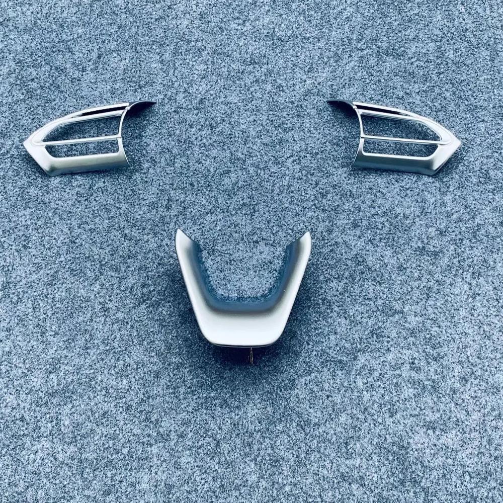 For Mazda 2 Hybrid Version 2024 ABS Chrome Black Car Steering Wheel Buttons Cover Frame Trims Sticker Car Styling Accessories