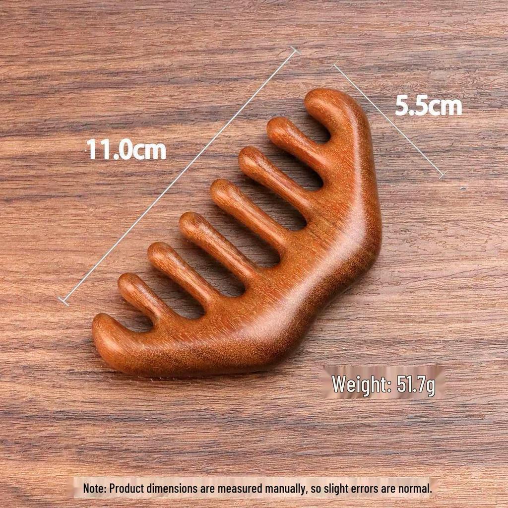 Solid Wood Abdominal Massage Brush for Belly and Meridian Relief
