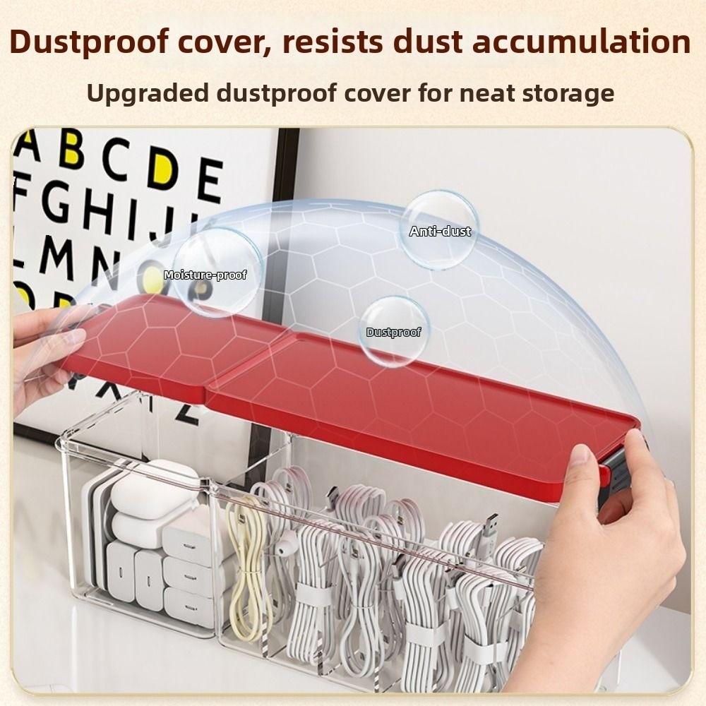 Dustproof Card Cable Organizer Box Durable Charger Wire Organizer  Tech Accessories Storage