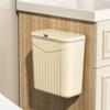 Bathroom Press Trash Can With Lid Wall Mounted Hanging Garbage Bin Waterproof Narrow Seam Rubbish Bin Toilet Wastebasket