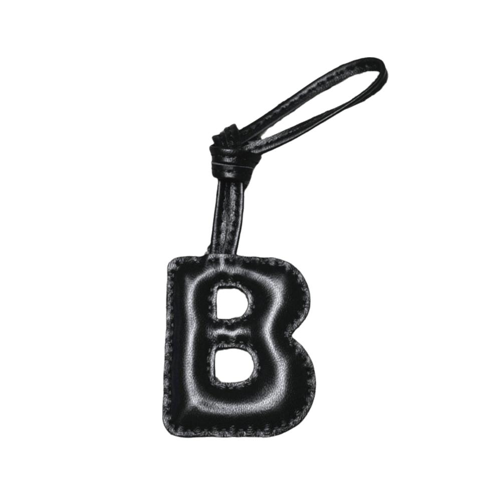 26 Initials Leather Alphabet Key Chain Genuine Sheepskin Car Pendant  Ladies