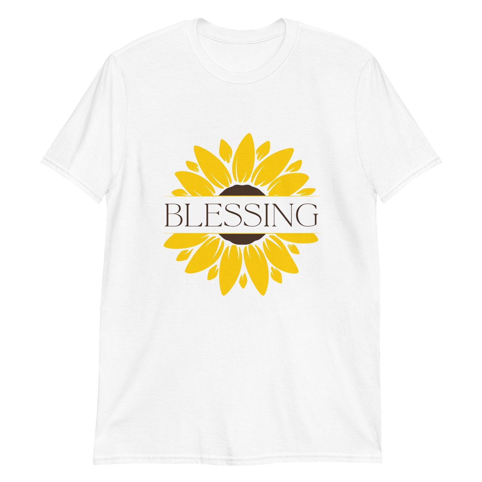 Blessing Sunflower Inspirational Floral T-Shirt Mens Womens Tees Top S