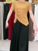 Plus Size High Waist Wide Leg Skirt Pants for Women - Summer Casual Nine-Point Fashion