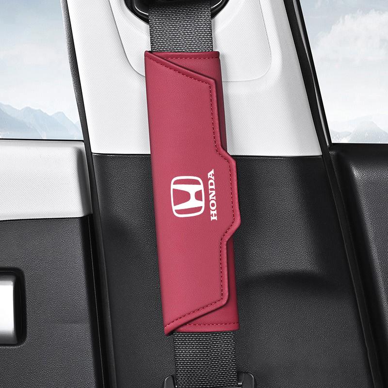 WKB5  Car Seat Shoulder Pad Seat Belt Buckle Protector Cover Accessories For Honda Civic Accord CRV Fit Jazz Transalp CBR cb500x Od