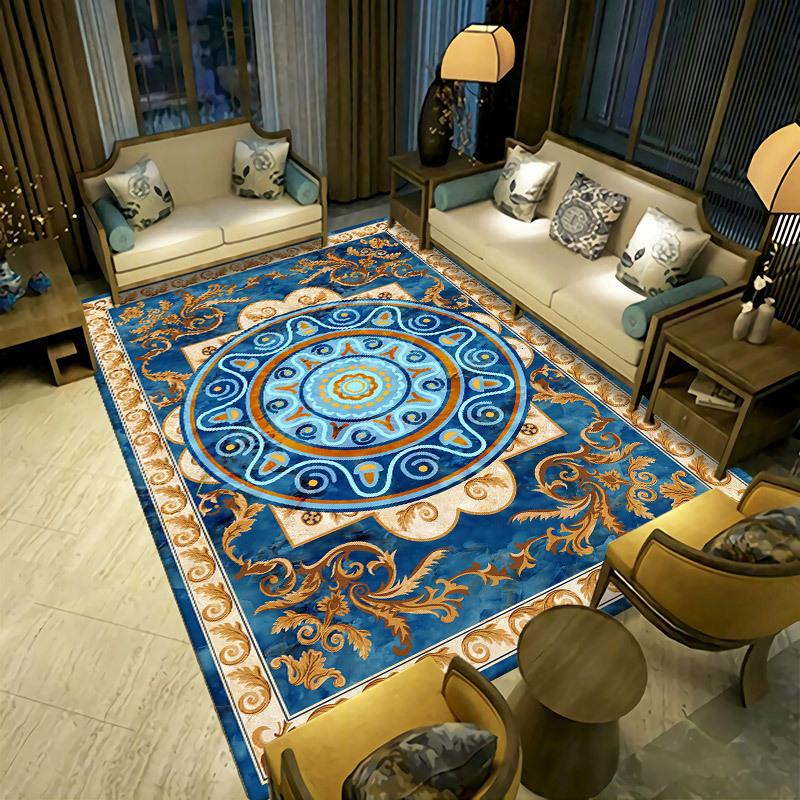 Persian Living Room Carpet  Bedroom Bedside Carpet Retro Ethnic Style Carpet Hotel Home Stay Carpet