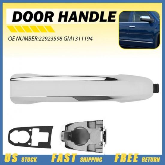 Front Right Exterior Door Handle For 14-22 Chevy Silverado 1500 Chrome 22923598