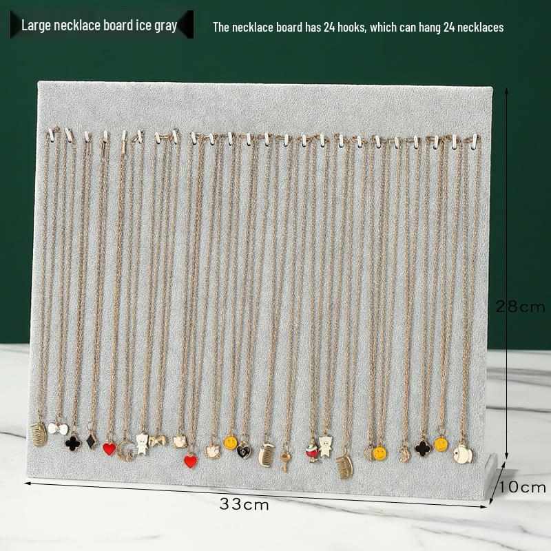 Extra Large Velvet Jewelry Display Stand: Necklace Hanger & Bracelet Storage Rack
