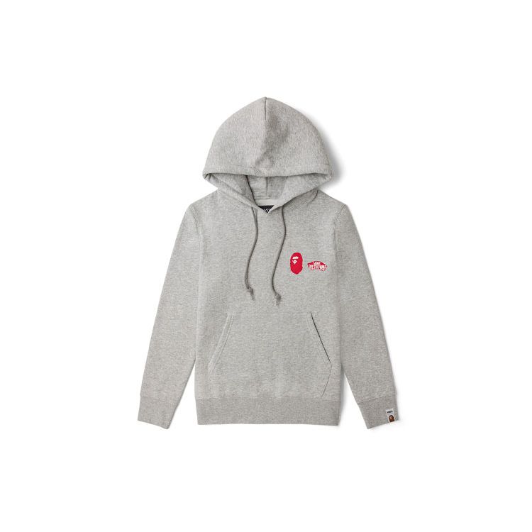 Vans X BAPE Hoodie mit Fleece-Futter und Logo-Print Unisex Oberteile Grau VN0A7XKN448