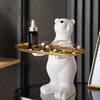 Resin Key Collect Tray, Key Holder Lovely Little Bear Resin And Iron Plate For Homes And Dorm Room Present