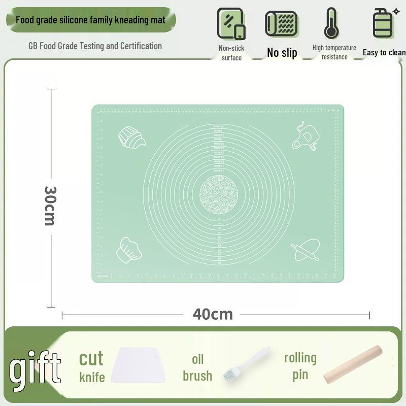 Silicone Non-Slip Dough Kneading and Rolling Mat – Large Food-Grade Kitchen Board for Dumpling Making