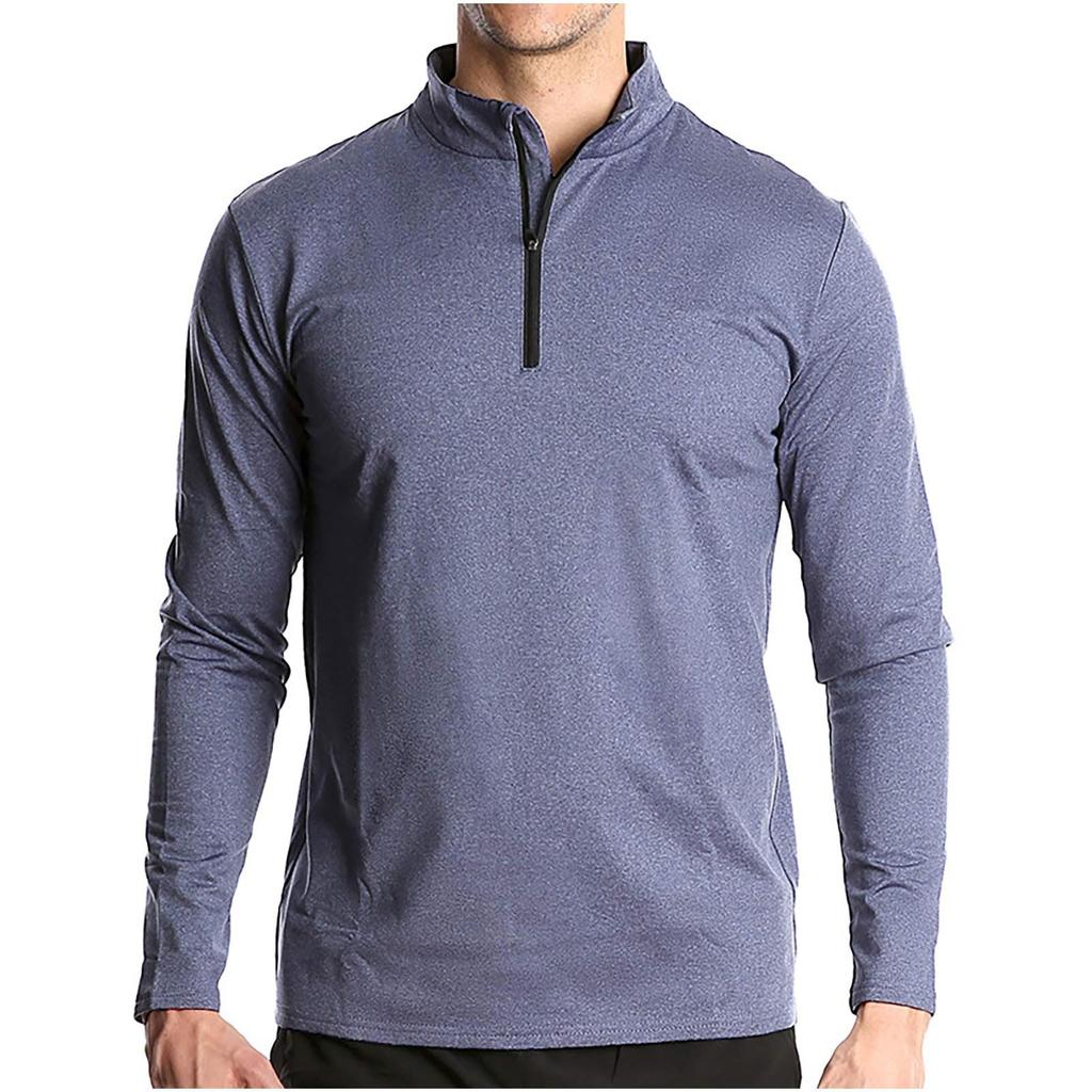 Men's Pullover Sweatshirts Stretch E Lined Long Sleeve Workout Golf Shirt