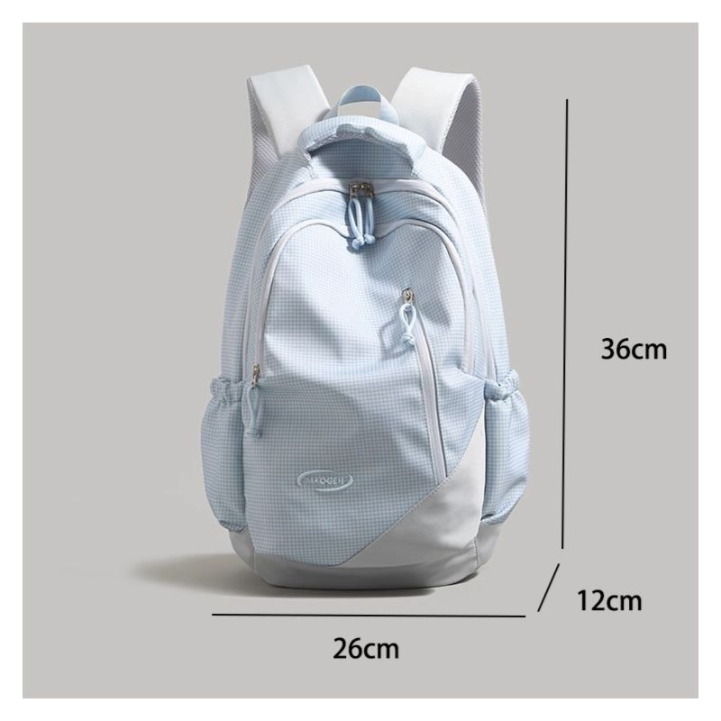 Schoolbag simple casual backpack women's 1011 new trendy high-value versatile college student schoolbag lightweight travel backpack