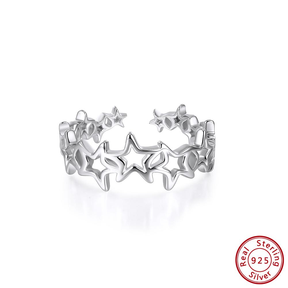 

Effie Queen Fashion Hollow Star Women s Open Ring Trendy 925 Sterling Silver Star Ring Jewelry Birthday Anniversary Gifts APR49