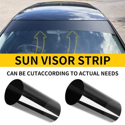 Universal Car Front Sunshade Sun Visor Strip Car Front Windshield Vinyl Waterproof Banner Stripe Car Protection Accessories