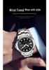 Brand Men's Automatic Skeleton Mechanical Waterproof Luminous Steel Strap Watch