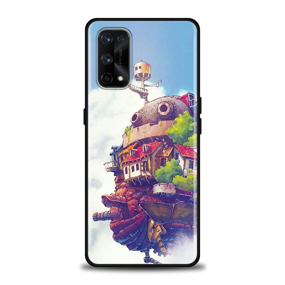 Miyazaki Hayao Anime Das Wandelnde Schloss Telefon Fall Für Oppo Realme 8i 8 9 7 6 5 Pro 9i 7i 5i 6i XT 5G Fällen Abdeckung Realme 8Pro
