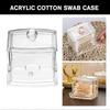 Ming Acrylic Cotton Swab Box Makeup Cotton Storage Box Desktop Sample Storage Box Transparent Makeup Cotton Box