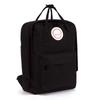 Er Wei Man Letter Print Canvas Leather Backpack Camping Schoolbag Bag Travel
